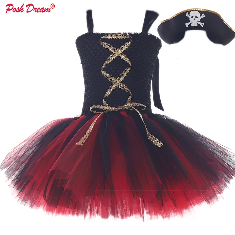 POSH DREAM Halloween Christmas Gift Pirate Costumes Girls Party Cosplay Costume for Children Kids Clothes Performance Kindergart | Детская
