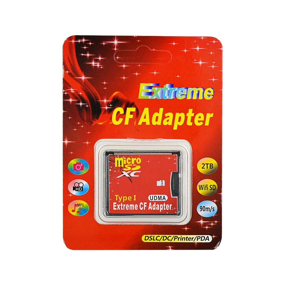 CHIPAL Высокое качество Micro SD TF для CF адаптер для MicroSD SDHC SDXC Для Compact Flash type I карта памяти с розничной посылка