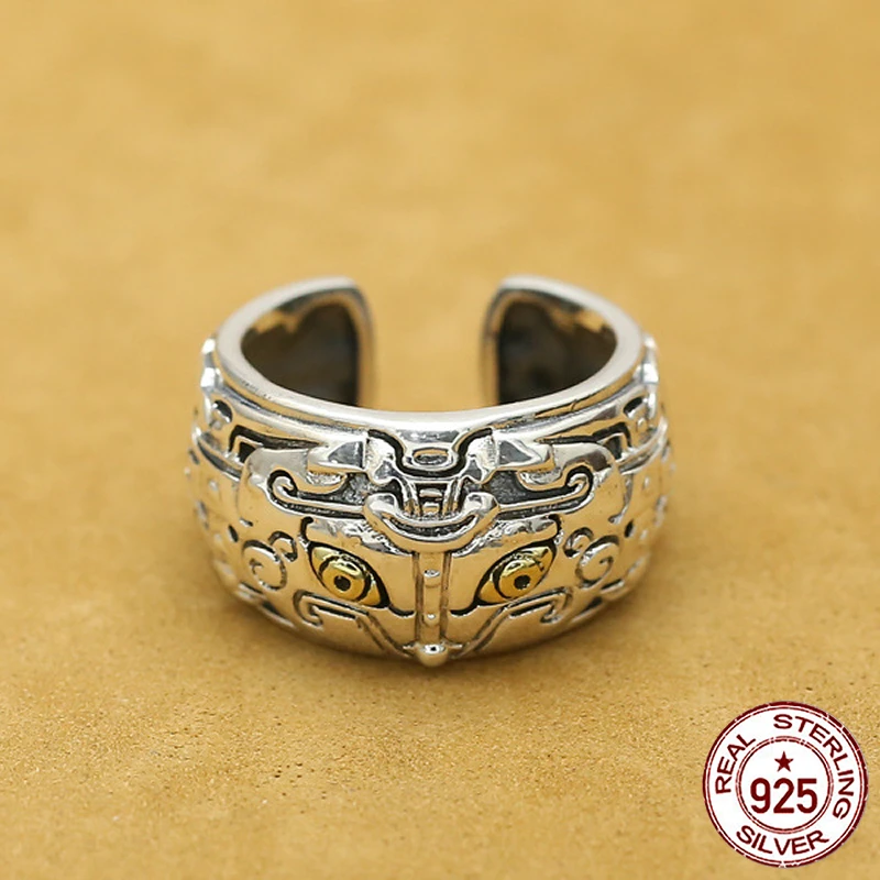 100% S925 серебро обручальное кольцо модные классические ювелирные изделия Резные