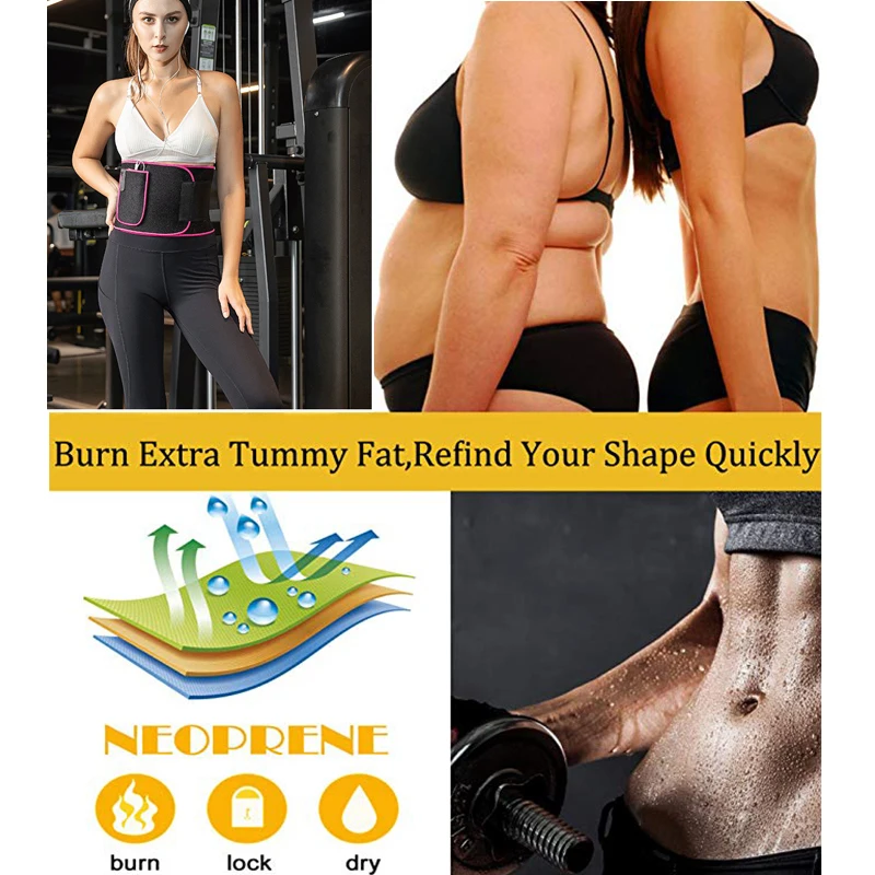 Женский Неопреновый Пояс для тренировки талии пояс похудения и снижения веса