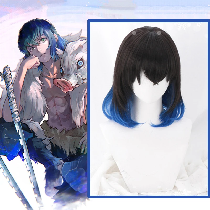 

Anime Comic Demon Slayer Kimetsu no Yaiba Cosplay Wigs Hashibira Inosuke Cosplay Wig Synthetic Wig Cosplay Accessories Men wigs