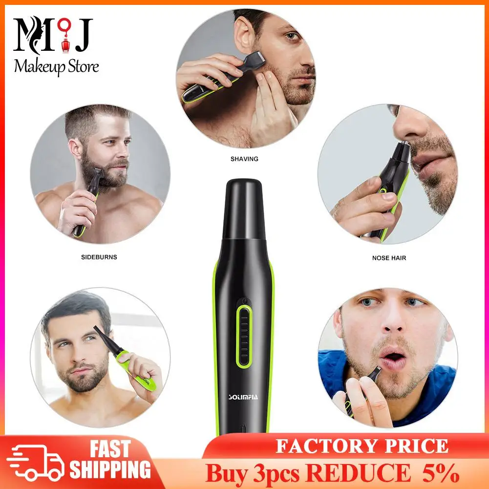 

New 5 in 1 Portable Men Beard Shaver Eyebrow Nasal Hair Removal Razor Machine