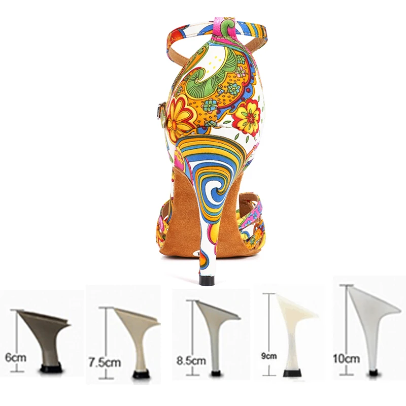 DKZSYIM/Женская обувь для латинских танцев Атласная танцевальная сальсы и Танго