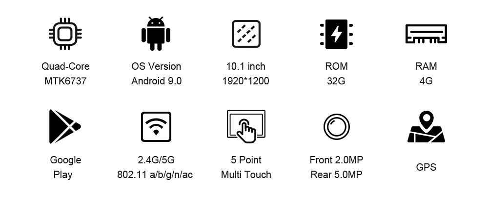 LNMBBS W116 планшет 10,1 дюймов 4 ГБ/32 Гб планшетный ПК Android 9,0 MTK6737 четырехъядерный BT GPS фаблет на две сим карты Две камеры планшеты