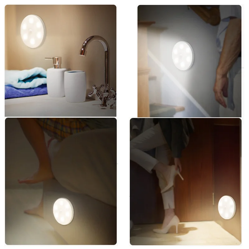 

2021 New LED Night Lamp With Motion Sensor Warm/White Night Lights For Home USB Night Light For Kitchen/ Cabinet/ Wardrobe