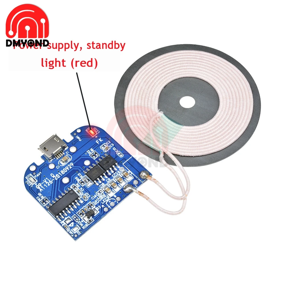 5 в 1 А 2 мм 8 фототрансмиттер печатная плата катушка Быстрая Зарядка Qi