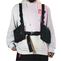west hip hop streetwear men functional waist packs bag adjustable waistcoat tactical shoulder bags rig chest bag