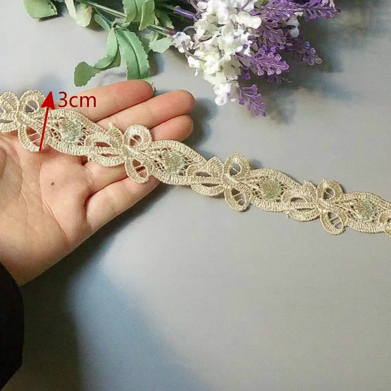 3 ярда сетчатая вышитая лента кружевная отделка ленты для домашнего текстиля