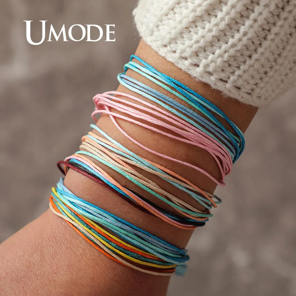 UMODE Vsco, Набор браслетов дружбы для девочек Bts, ручная работа, ромашки, браслеты, Boho Femme, аксессуары, браслеты, PB0497