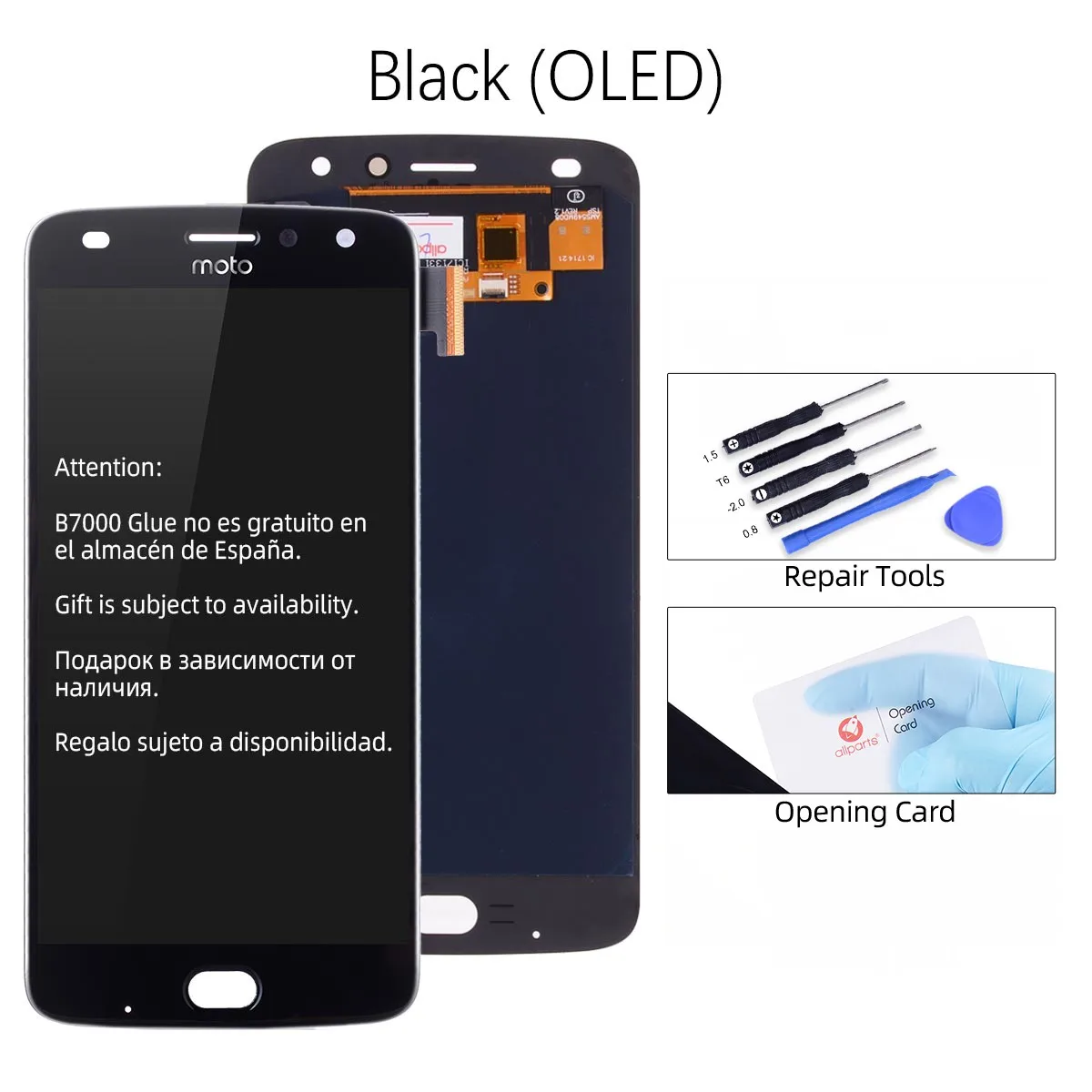 OLED Black OLED AMOLED Дисплей для Motorola Moto Z2 Play LCD XT1070 в сборе с тачскрином 5.5'' черный белый - Цвет: OLED Black