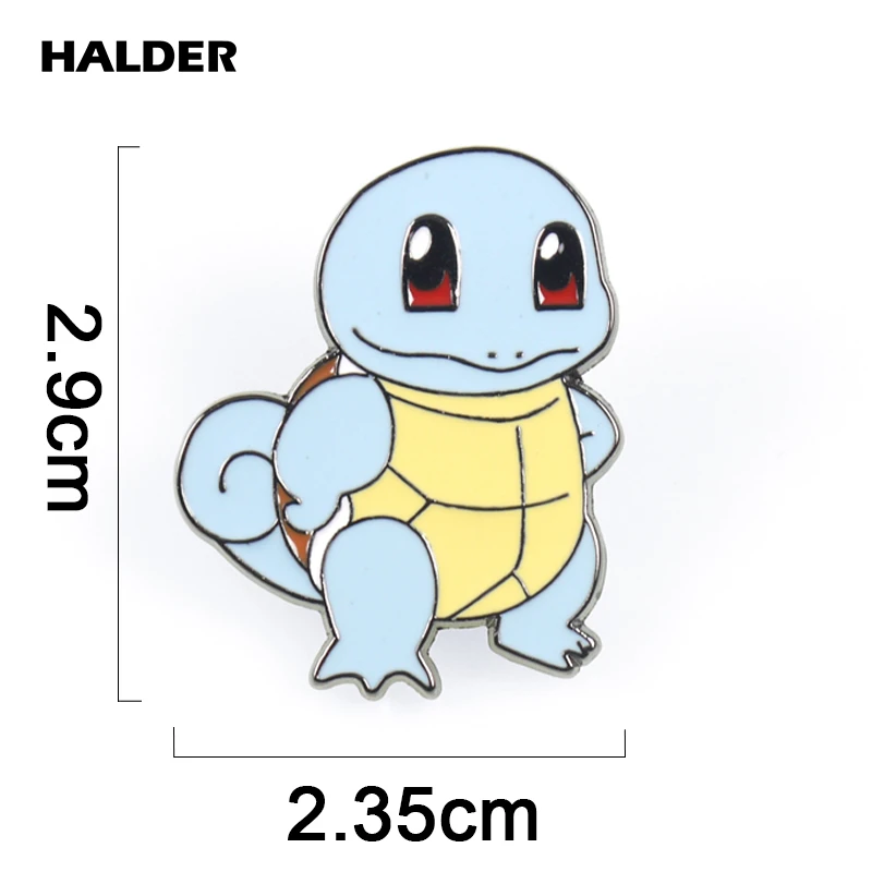 BR0016 аниме halder Pokemon Pocket Monsters модные ювелирные изделия бросок poke Броши с шариком ASH KETCHUM булавки Нагрудный значок аксессуар подарок - Окраска металла: Squirtle