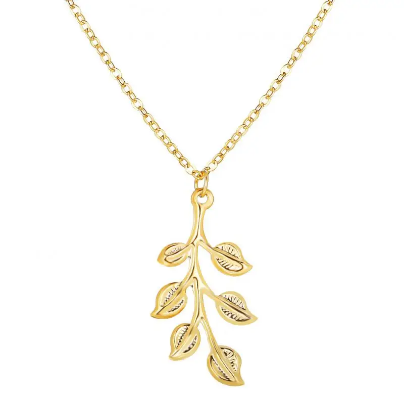 Женское ожерелье с подвеской в виде листьев|Ожерелья подвеской| |