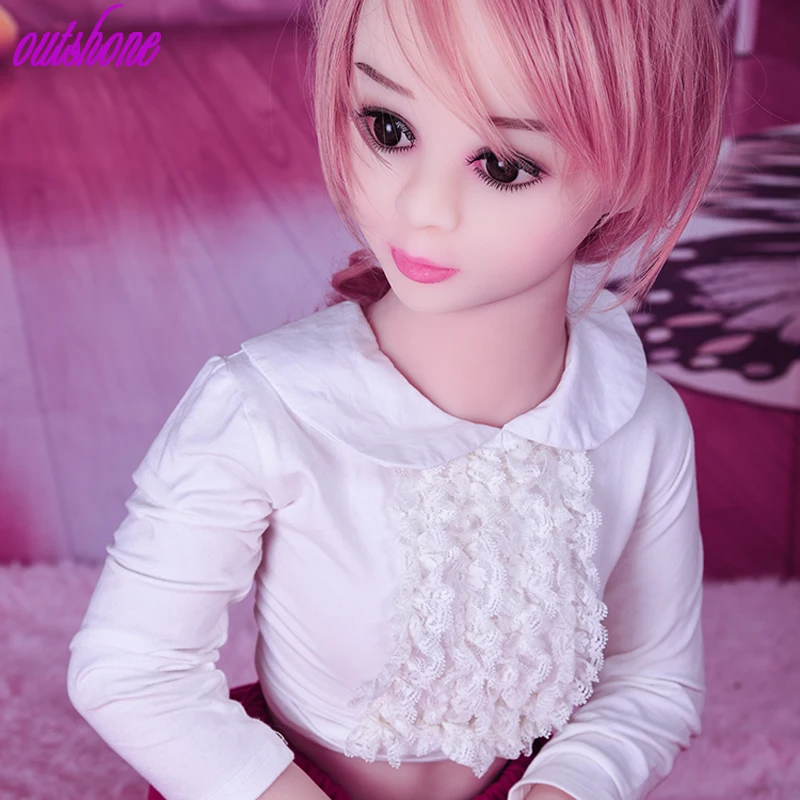 Бесплатная доставка 100 см плоская грудь маленькая юная кукла мини секс куклы с