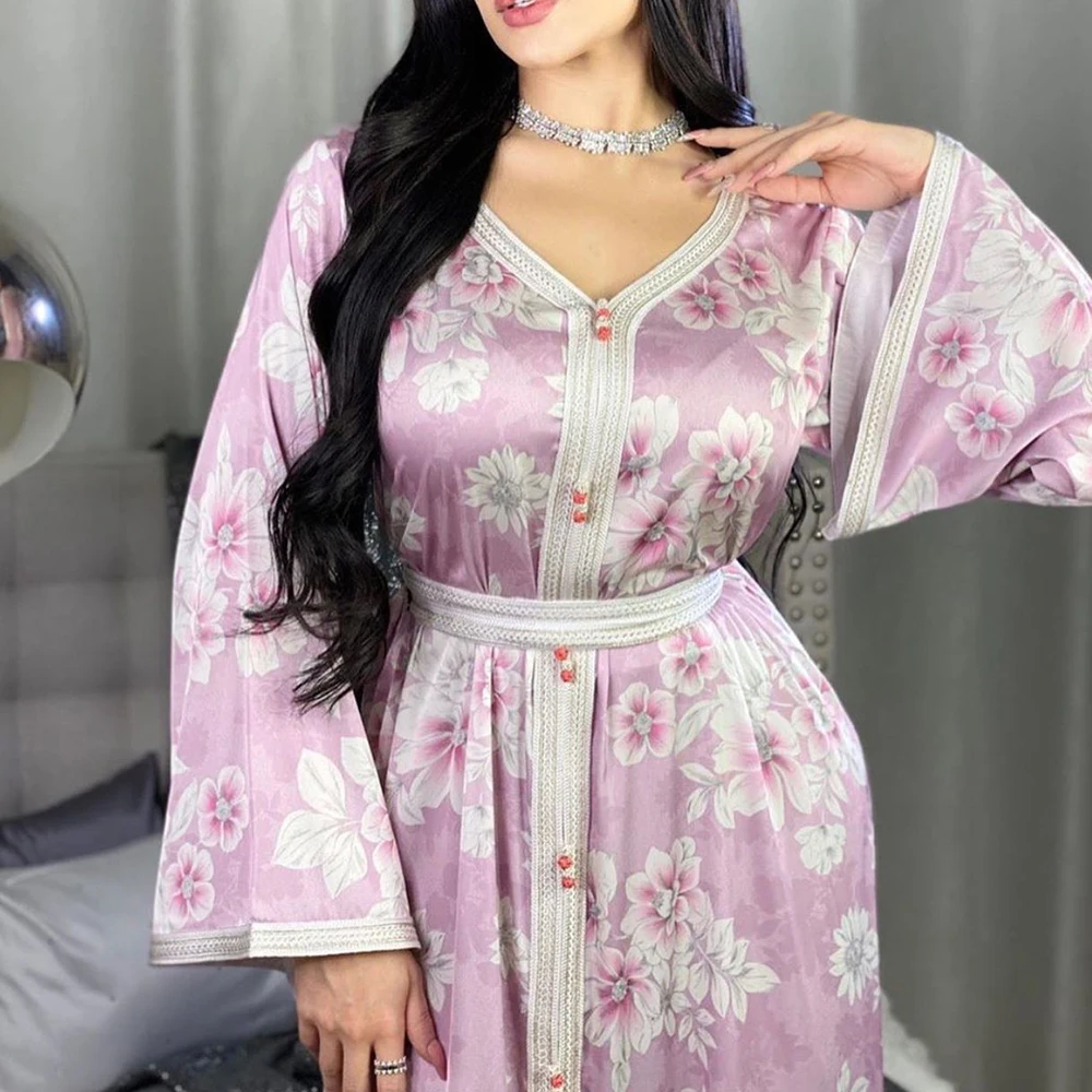 

Abaya Dubai Turkey Muslim Satin Hijab Dress Kaftan Islam American Clothing Maxi Dresses Abayas For Women Vestidos Robe Musulman