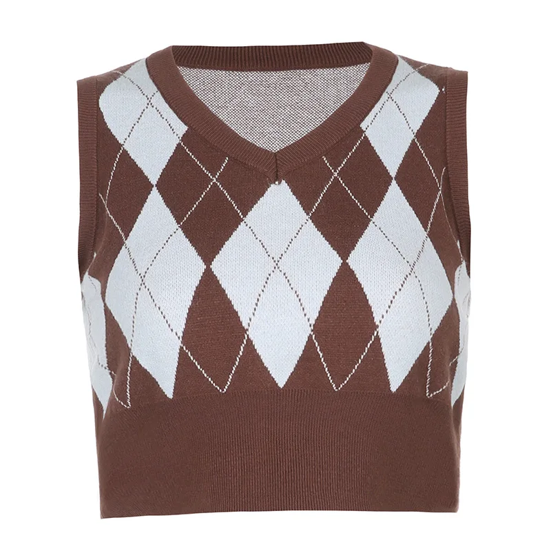 

Sweater V-neck Vest Vest Women's Sleeveless Pullover Jacket Knit Vest Sweater Vest Women Woman Jacket Chalecos Para Mujer Vests