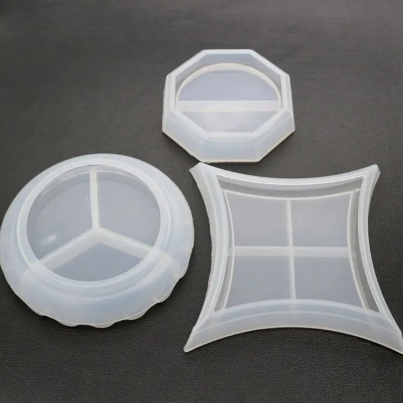 

DIY Crystal Epoxy Mould Irregular Plate Molds High Mirror Handmade Coaster Mold L4ME