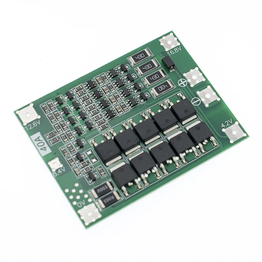 10 шт. 4S 40A литий-ионный аккумулятор 18650 зарядное устройство PCB плата защиты BMS с балансом для электродвигателя 14,8 в 16,8 в
