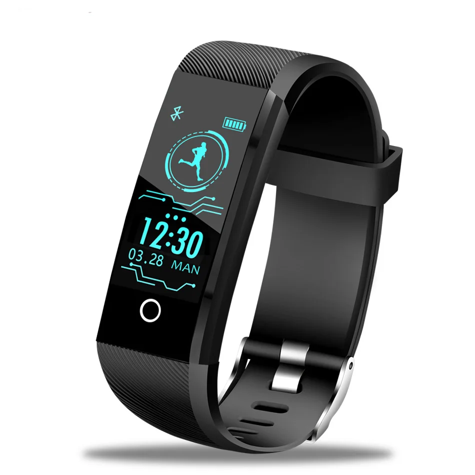 black LIGE Smart bracelet Blood Pressure Heart Rate Monitor Fitness Tracker waterproof Smart Watch sport Wristband for ios Android+Box - Цвет: black