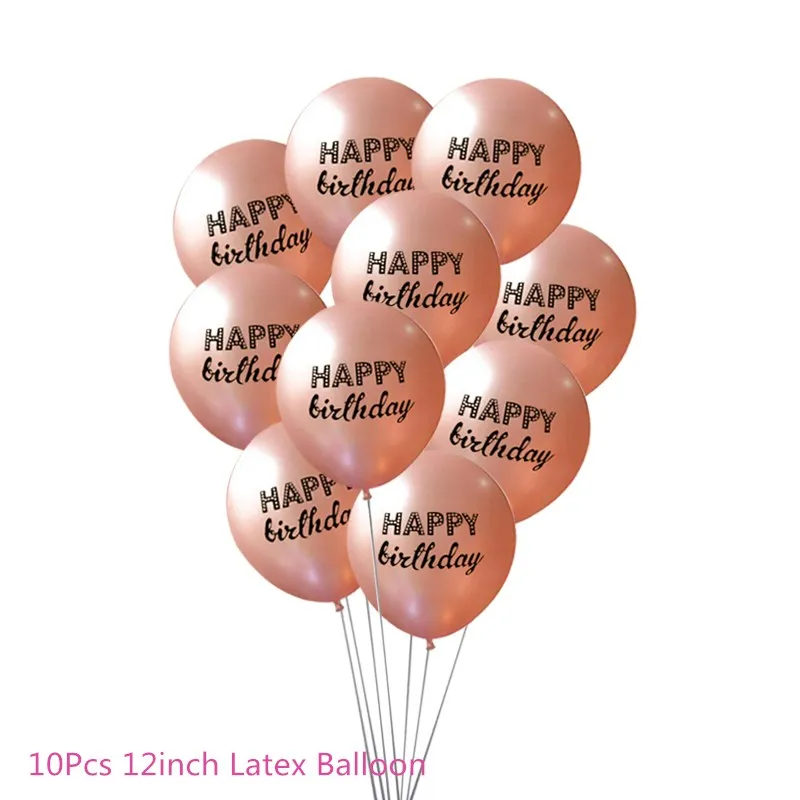 10Pcs Chicinlife Rosegold бумажные тарелки и стаканы Скатерть Салфетка соломы попкорн коробка фольги шары для свадьбы и дня рождения вечерние юбилей Декор - Цвет: 10Pcs