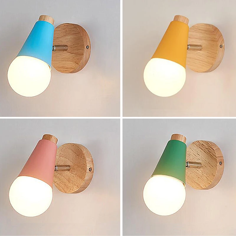 Новый Макарон Настенные светильники прикроватный Настенный светильник