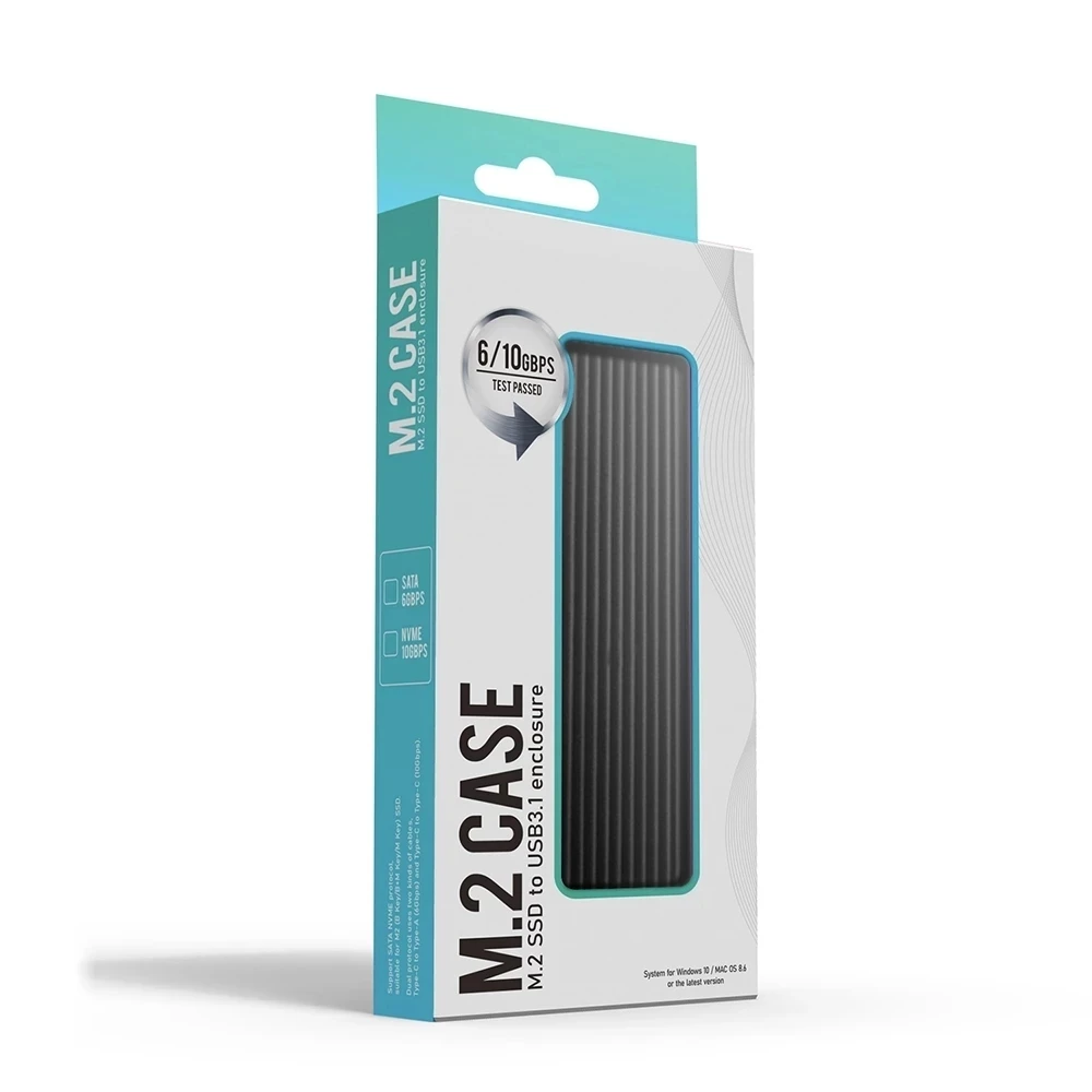 M2 NVMe SSD to USB 3.1 Case Dual Protocol 10Gbps M.2 Enclosure HDD Box PCIE/NGFF SATA Adapter for | Компьютеры и офис