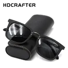 Солнцезащитные очки-авиаторы HDCRAFTER, мужские, поляризационные, с зеркальными линзами из дерева, 2021, очки с квадратной оправой