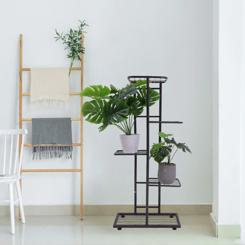 

1Pc Multi-layer Iron Art Flowerpot Rack Flowerpot Holder Balcony Bonsai Stand