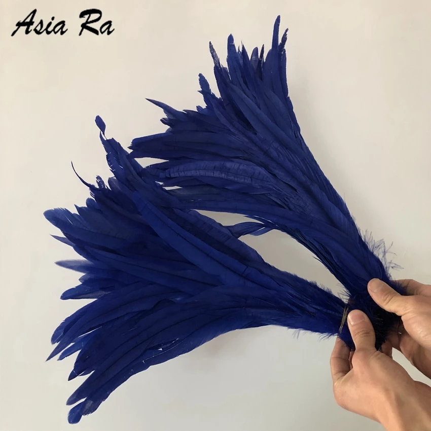 50 шт натуральный оранжевый окрашенный с перьями из хвоста петуха 35-40 см/14 до 16