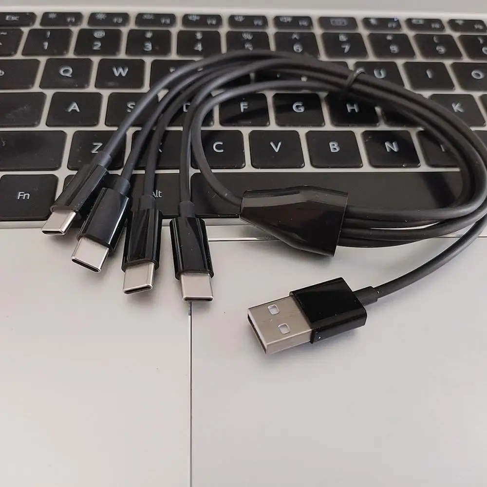 Многократной зарядки Тип USB C адаптер 50 см 4 в 1 зарядный кабель | Электроника