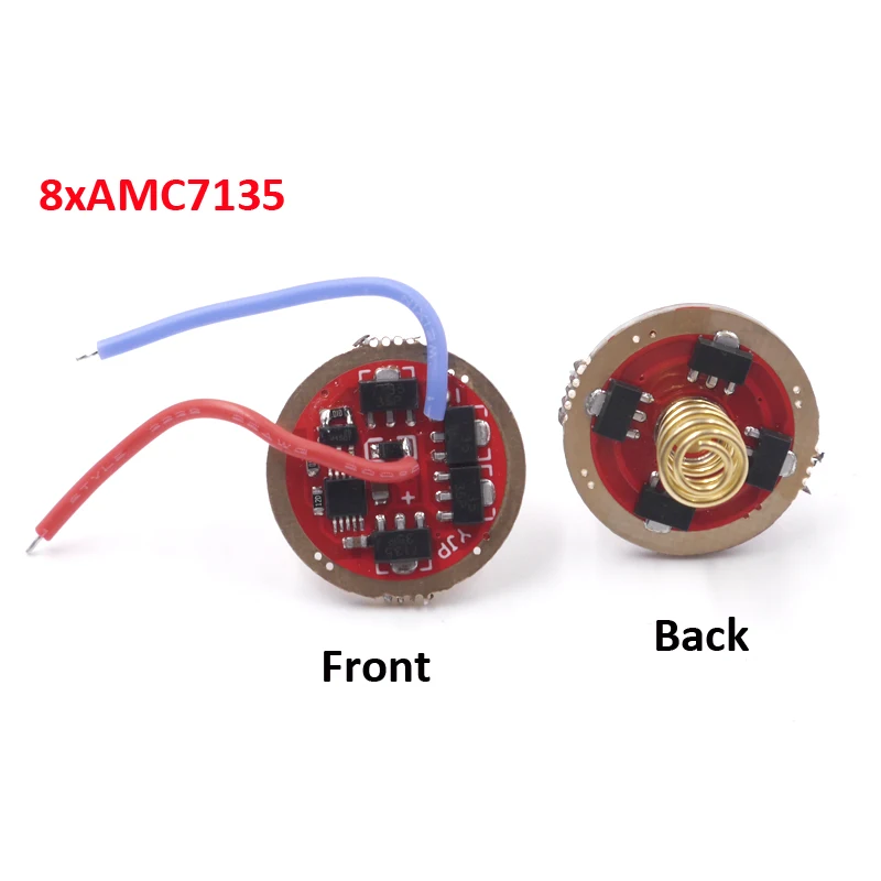 20mm flashlight stepless dimming led driver 6xAMC7135 8x7135 10x7135 3.7v-4.2v XM-L2 U3 T6 XP-L V3 V5 Circuit Board for DIY | Освещение