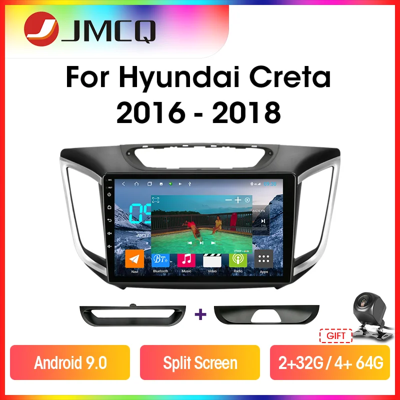 Автомагнитола JMCQ T9 RDS DSP для Hyundai Creta ix25 2016 2018 мультимедийный видеоплеер 2 din Android 9 0