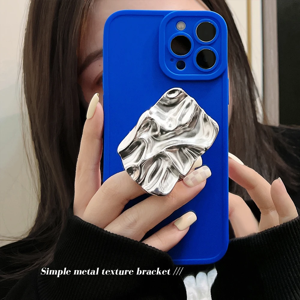 

Blue Silver Fold Kickstand Case For iPhone 13 13mini 13Pro 13ProMax 12 12mini 12Pro 12ProMax 11 11Pro 11ProMax X XSMAX XR 8Plus