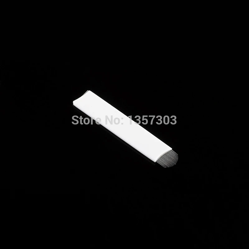 Dia 0.2mm 500pcs/box 21-pin U Shape Tattoo Eyebrow Needle Manual Blade 3D Embroidery White Microblading blades-B0 | Красота и
