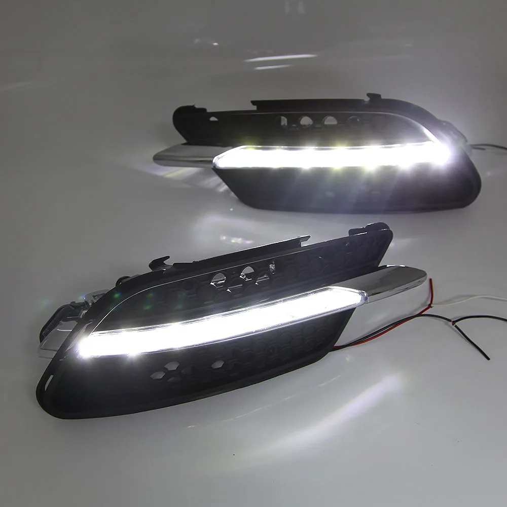 

2Pcs LED DRL Daytime Running Light for Mercedes Benz 07-09 W204 Sport AMG+ old model daily line lights Driving Lights