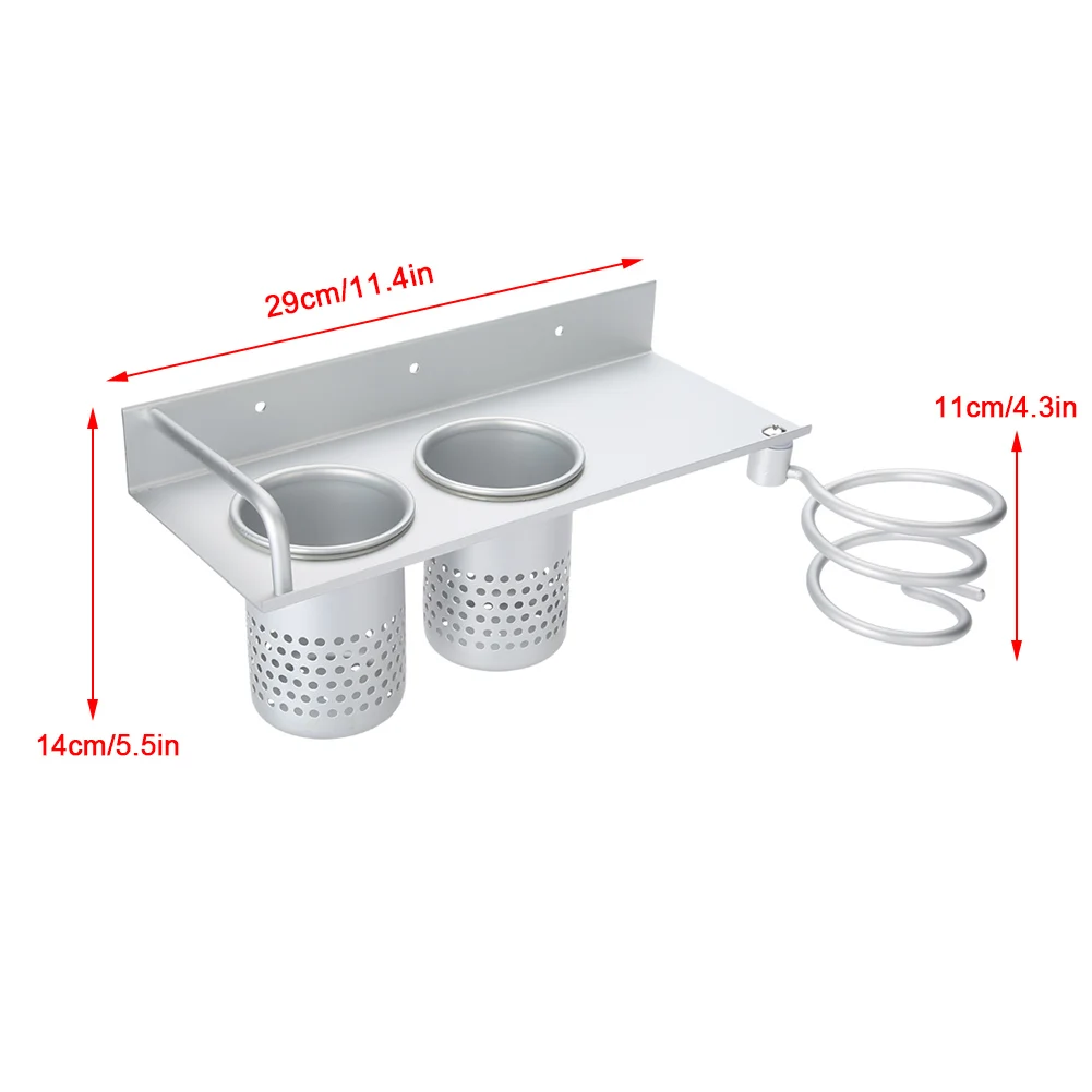 

1Pc Home Bathroom Wall Mounted Hair Dryer Holder Organizer Stand Storage Hanging Rack