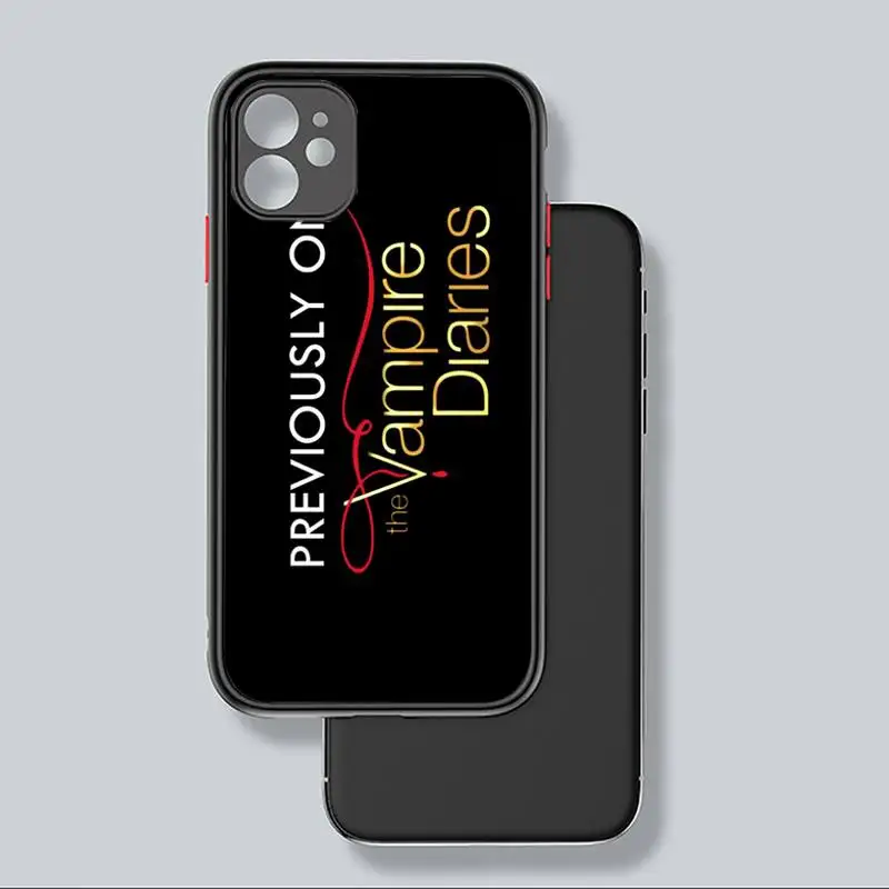 

The Vampire Diaries Stefan Damon Salvatore Phone Case black matte transparent For iPhone 7 8 x xs xr 11 12 pro plus mini max