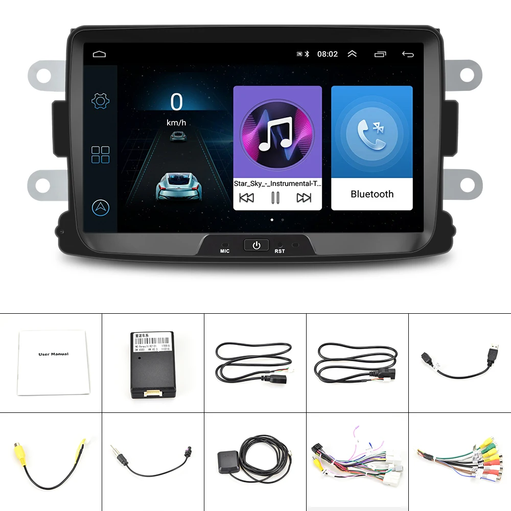 AMPrime 2 Din автомагнитола Android Авторадио 8 дюймов GPS MP5 мультимедийный плеер для Renault