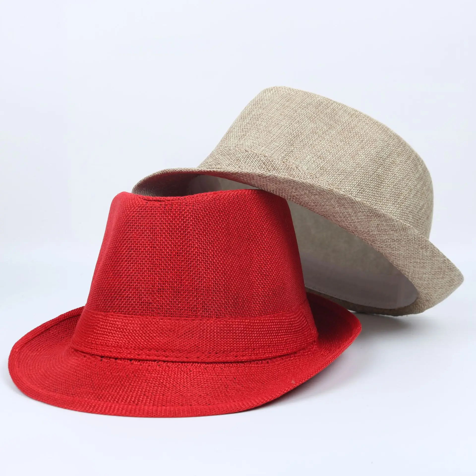 

Cotton Linen Fabric Panama Small Top Hat Jazz Hat Men's and Women's Lovers British Sun Hat Wedding Hat Multiple Many Colors