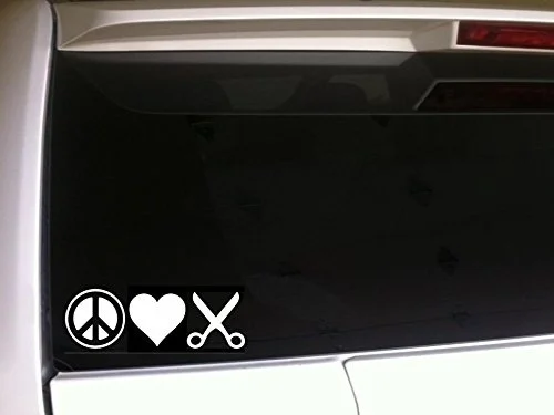 Мир любовь стиль Виниловая Наклейка на стену окно * G12 салон косметолога стилиста