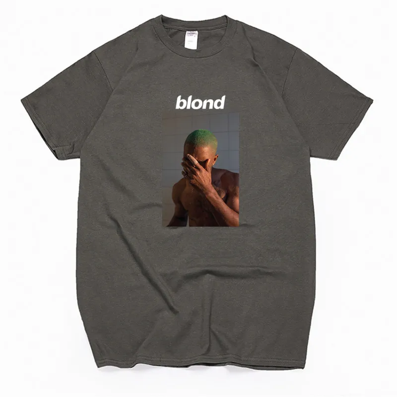 T99A-Deepgrey Мужская футболка Frank Ocean Blonde хип-хоп Rap, футболка унисекс, хлопок, футболка Homme Singer Harajuku, рубашка - Цвет: T99A-Deepgrey