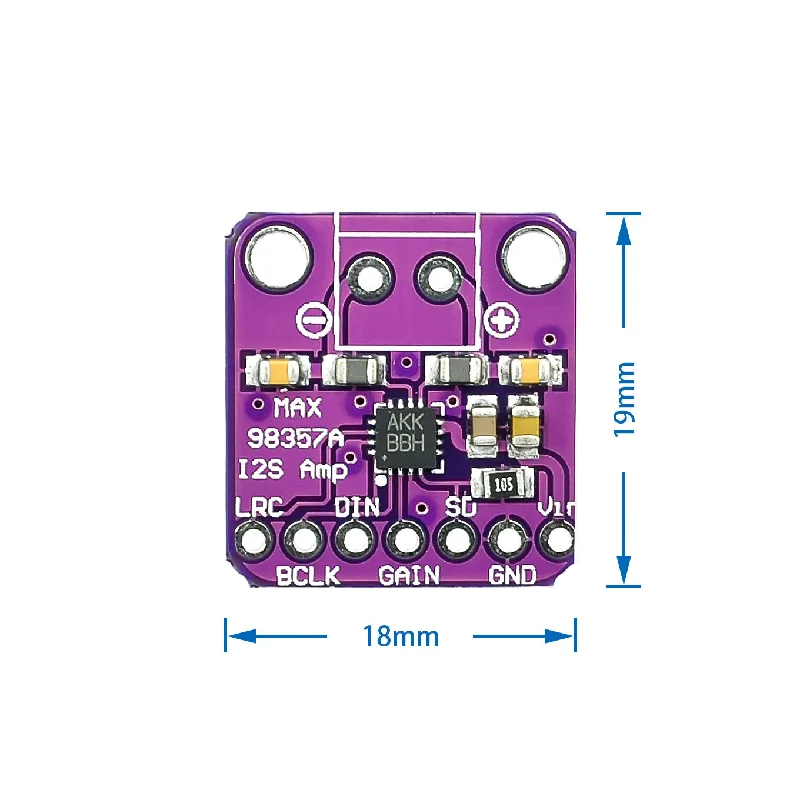Модуль усилителя класса D Max98357 I2S 3W Breakout Interface Dac Decoder Filterless Audio Board для Raspberry Pi Esp32.