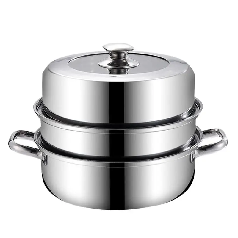 

1Pc Stainless Steel Steaming Pot Rustproof Home Stockpot Multipurpose Pot #j