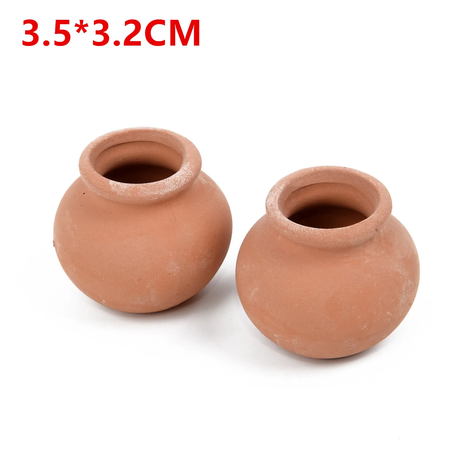 2pcs 2/5 шт Кукольный дом аксессуар для садовой глины глиняный горшок для растений набор для цветов ящик для комнатных растений, горшки декоративные - Цвет: 2pcs