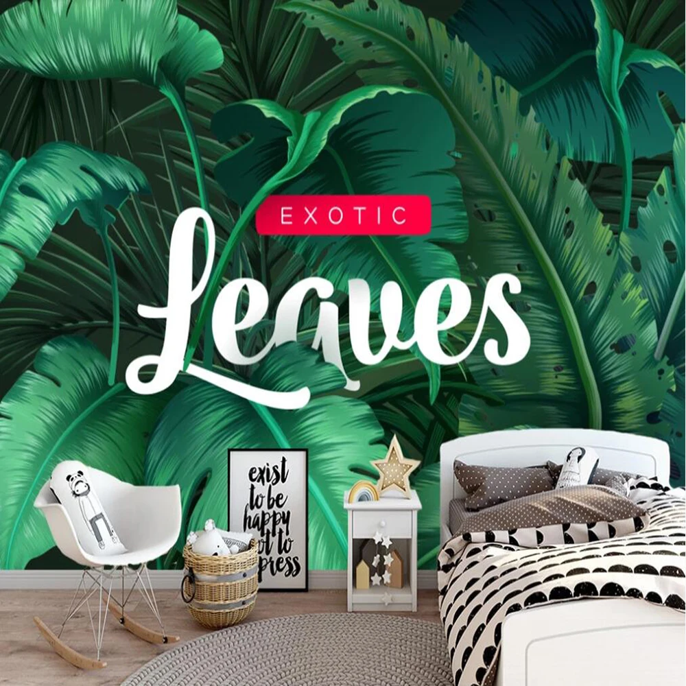 Milofi пользовательские 3D обои настенные растение из тропического леса банановых