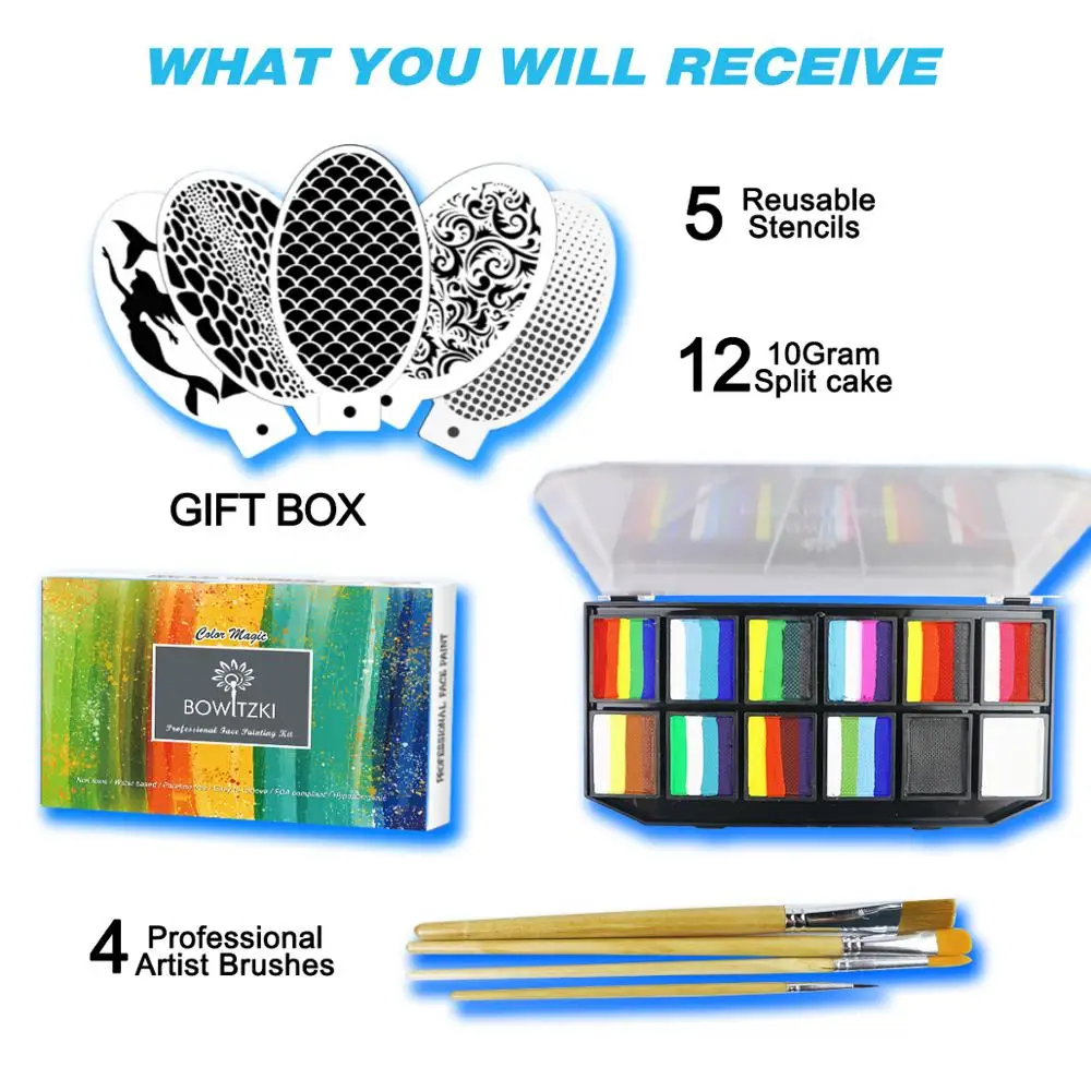 Набор для рисования лица детей и взрослых 12x10 г | Красота здоровье