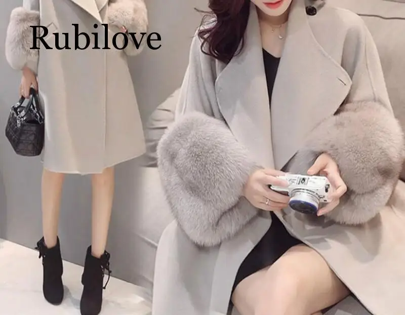 Женская куртка с длинным рукавом Rubilove однотонная Повседневная отложным