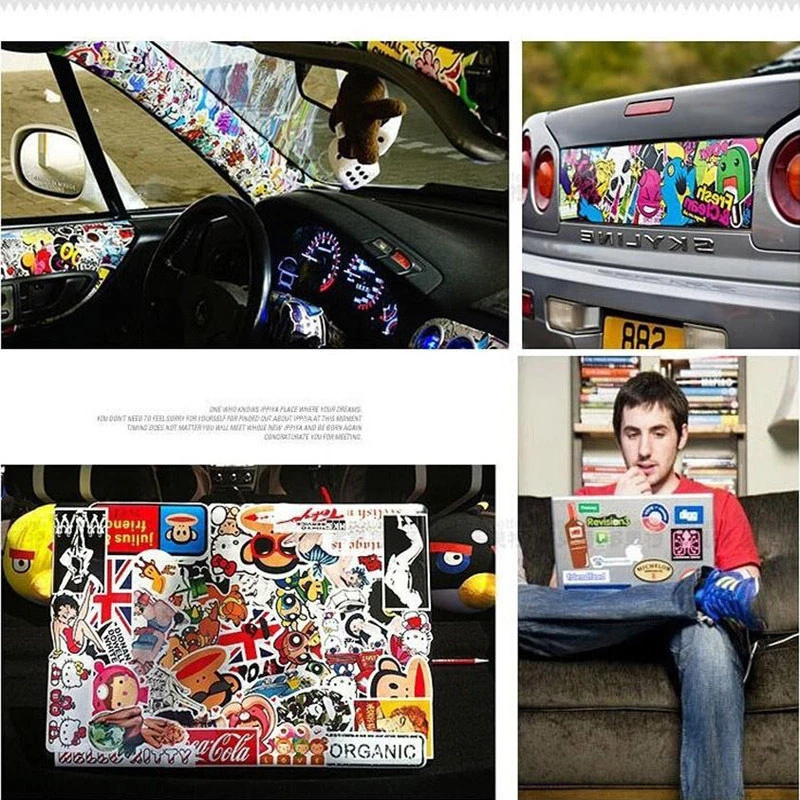 

50pcs free shipping laptop Graffiti Stickers For Notebook Motor Skateboard Computer Mobile Phone Cartoon Toy Styling DIY Decal