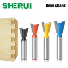 Набор концевых фрез для работ по дереву, хвостовик 8 мм, 14 градусов, 1 шт.