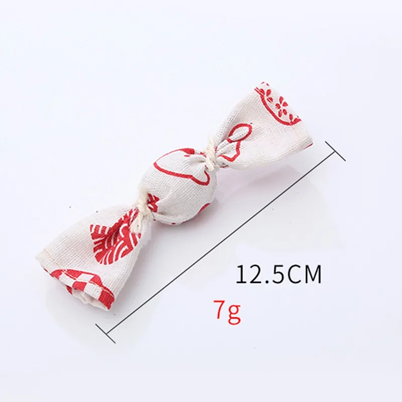 

6PCS Creative candy shape Cat Chew Toy Catnip Stuffed Toy Cat Interactive Toy PP cotton 3.94 x 3.15 inches Built-in bell