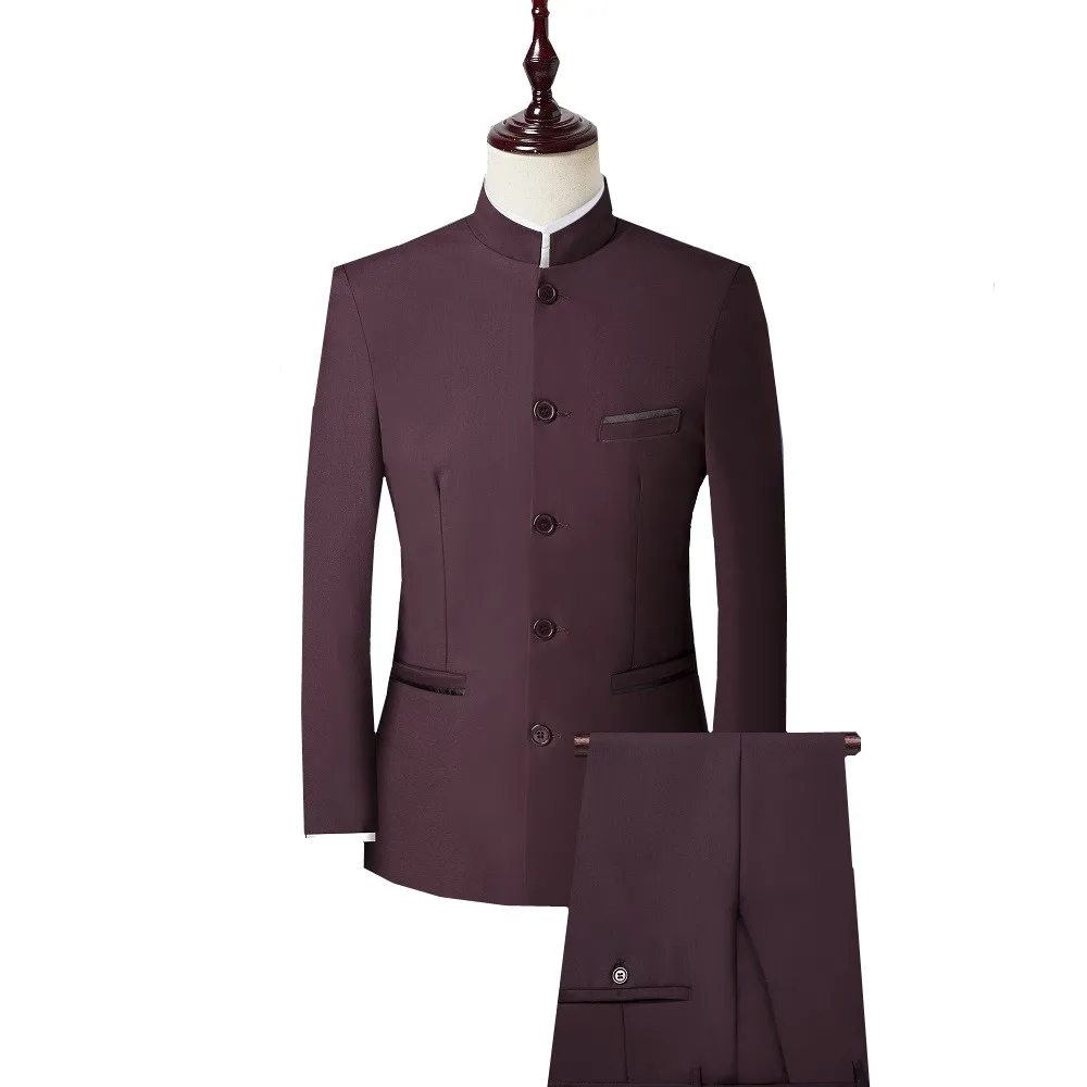 

Мужской костюм из трех предметов (пиджак + брюки + жилет) в китайском стиле